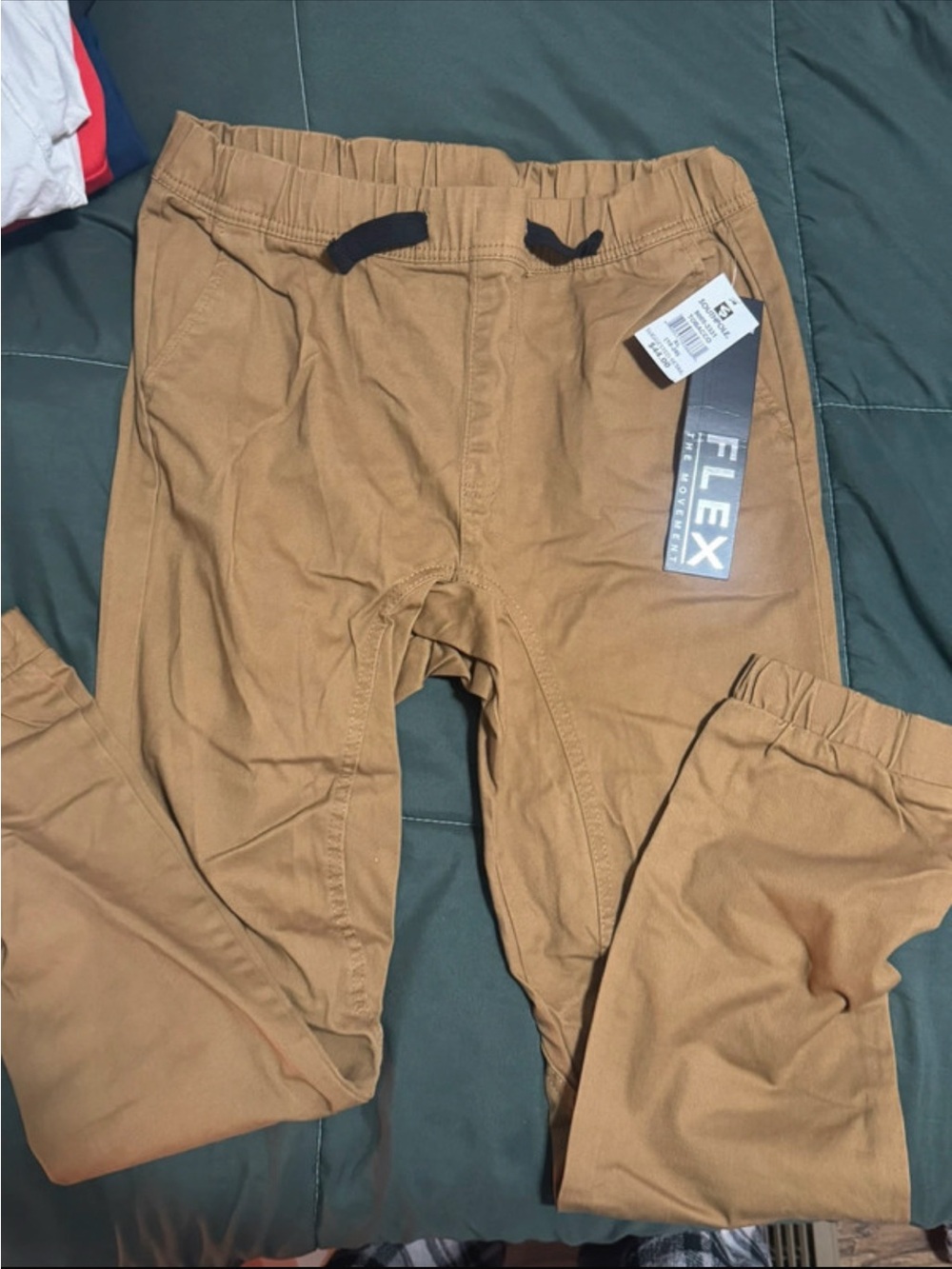 South Pole Boys Tan Jogger Pants with Drawstring